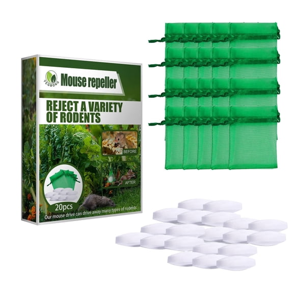 20 Pcs Rodent Repellent Peppermint Oil Mouse Repellent for House, RV, Garages, Closets, Trucks & Car Engines, Natural Rat Deterrent Squirrel Mole Vole Repeller Indoor Outdoor Pest Control