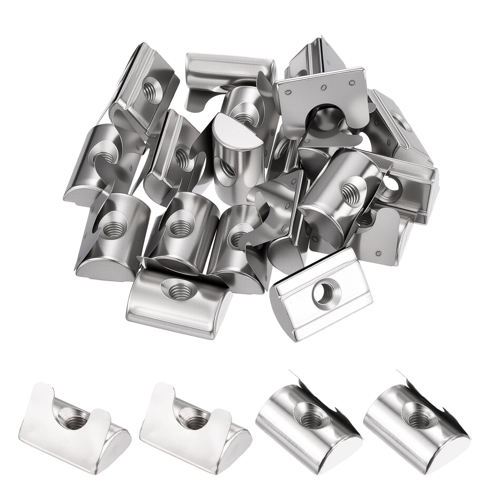 20 Pcs Roll in Spring T Nuts - [M5-0.8] 4040 Series T Nuts with Spring ...