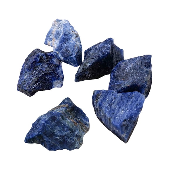 20 Pcs Rough Stones 1 Inch Raw Crystals for Tumbling, Cabbing, Fountain Rocks, Decorative Landscape Accents for Home Garden and Aquarium, Blue
