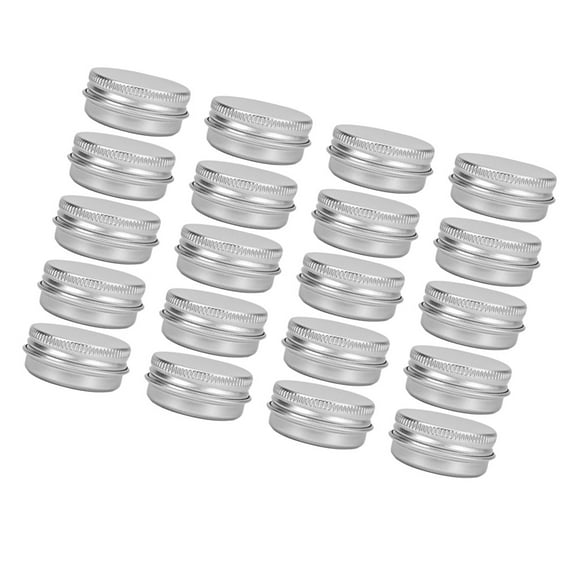 20 Pcs Round Aluminum Can Metal Tins Buttercream Makeup Container Cans Packing Box Travel