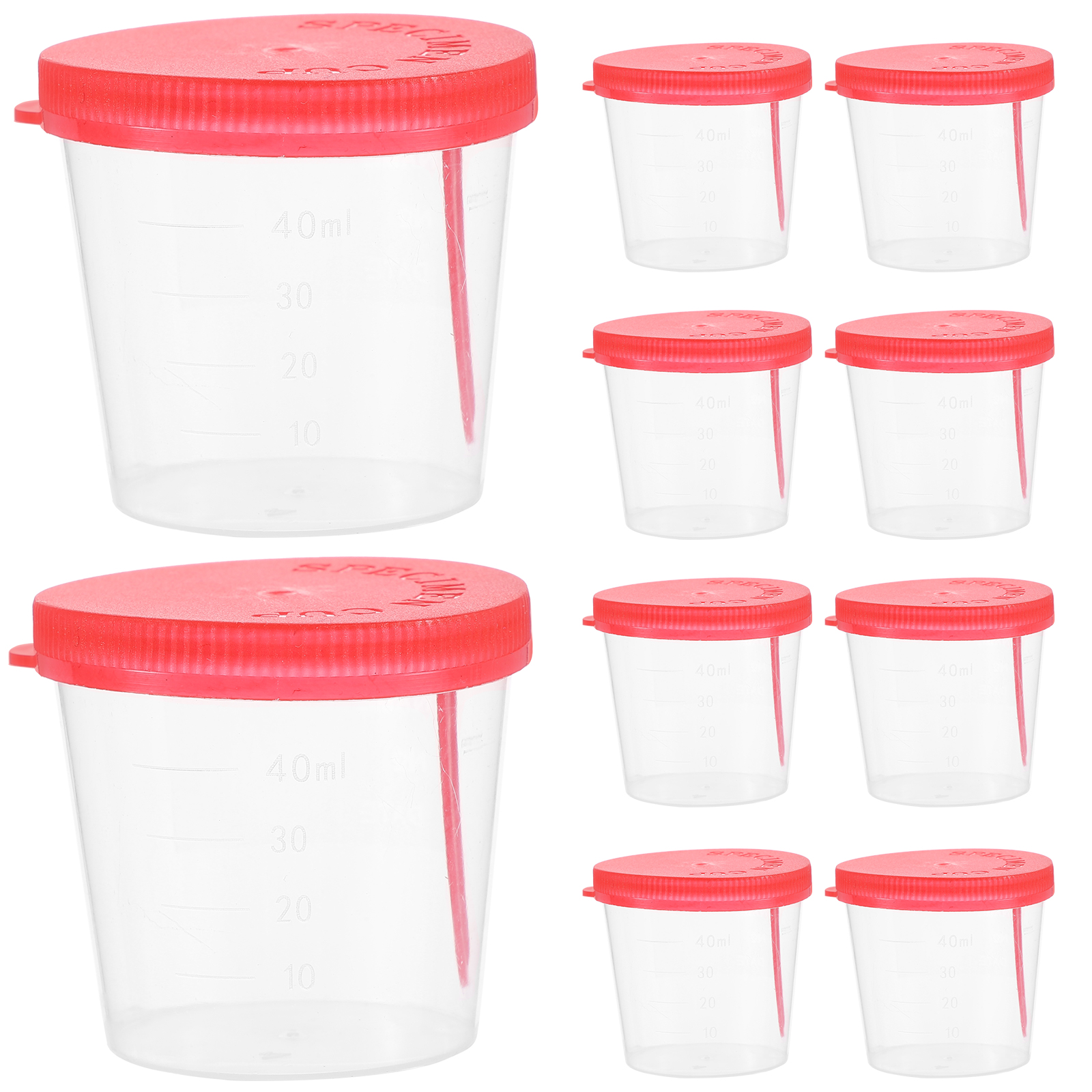 20 Pcs Sample Cup Plastic Measuring Cups for Liquids Simple Urine Phlegm Specimen Holders