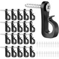 thumbnail image 1 of 20 Pcs Screw in Hooks for Outdoor String Lights, Hanger Screw Hooks for Light Wire Led Light Clips, Patio Wall Hooks Hanging Light for New Year Holiday Party, 1 of 6