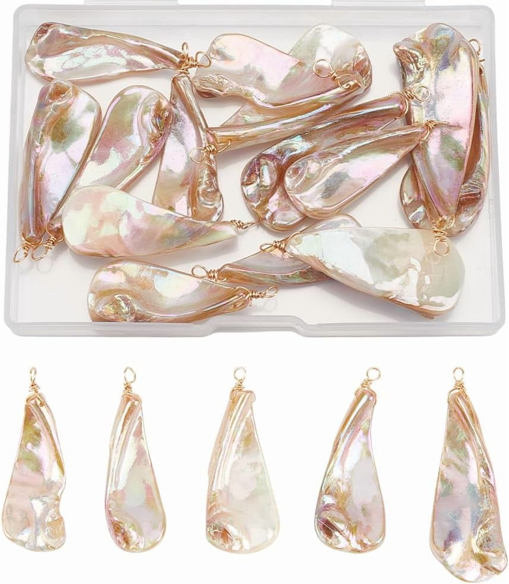 20 Pcs Sea Shell Charms Multiple Shapes Sea Shell Connectors Beach ...
