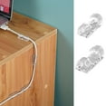 thumbnail image 1 of 20 Pcs Self-Adhesive Cable Clips | Plastic Wire Organizer for Wall & Desk | Transparent Adhesive Cord Holders for Home Office Car | 3.3X1.3/2.8X1Cm Cable Management Clips, 1 of 8