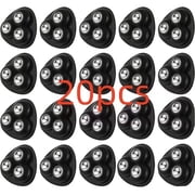 20 Pcs Self Adhesive Caster Wheels for Furniture Storage Bins Trash Can,Load Capacity 14LBS Per Wheel,360 Rotation Swivel Rollers for Small Kitchen AppliancesBlack