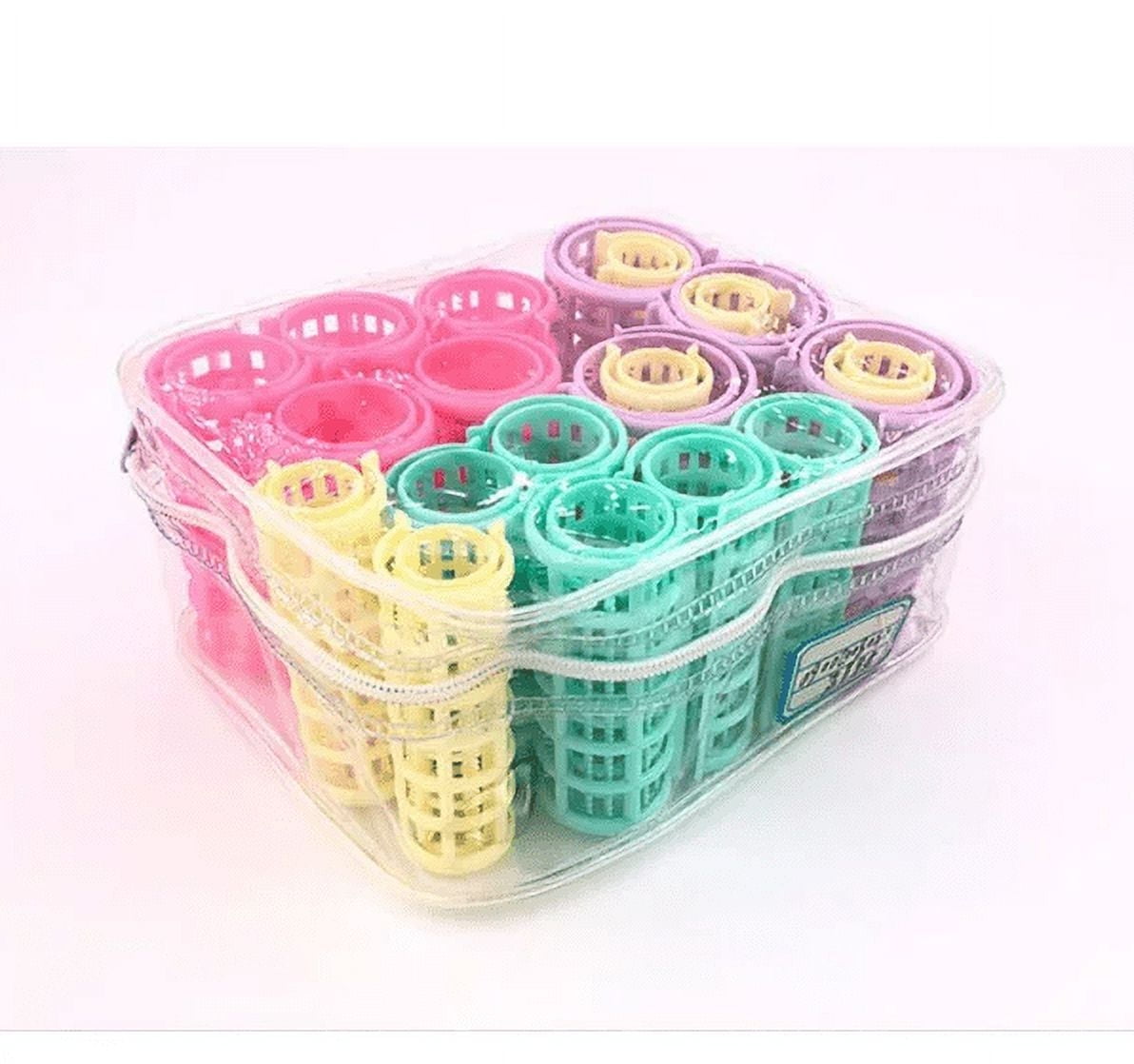 20 Pcs Self Grip Hair Roller Sets, Lightweight, Compact, Easy to Carry ...