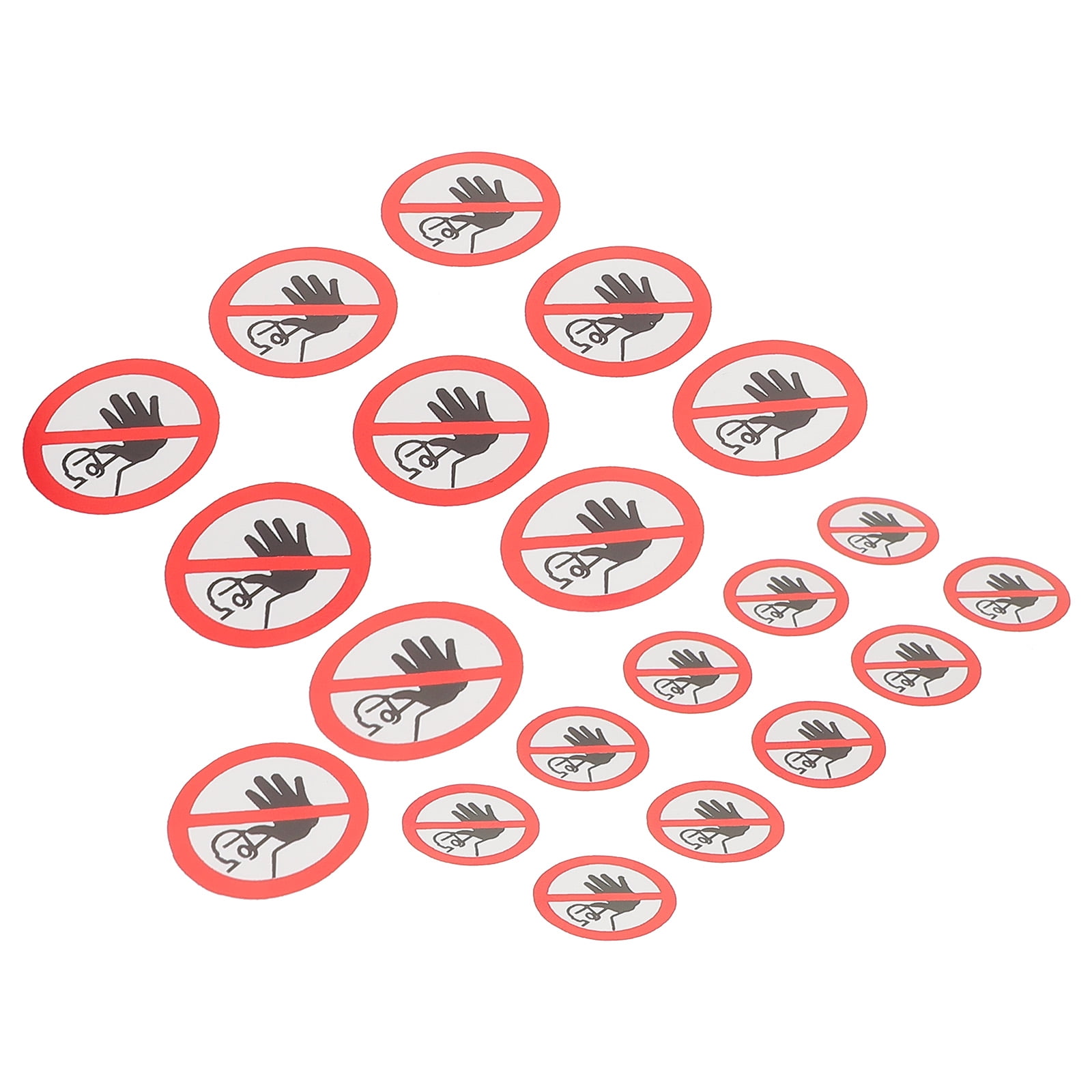 20 Pcs Selfadhesive Logo Stickers Safety Security Sign Labels Warning