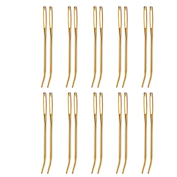 20 Pcs/Set Sewing Needle Large Eye Curved Needle Sweater Stitching Needle Yarn Knitting Needle Darning Needle for Craft