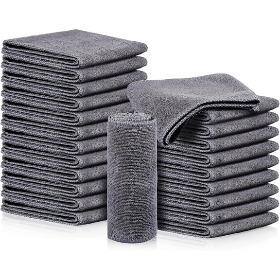 20 Pcs Shoe Shine Cloth Leather Shoe Polish Cloth Buffing Suede Cleaner Care for Boots Cleaning, Gray