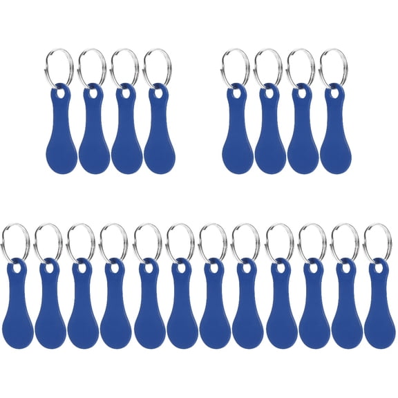 20 Pcs Shopping Cart Keychain Practical Chains Decorations Accessories Stainless Steel