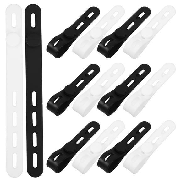 20 Pcs Silicone Cable Manager Cable Managements Ties Tie Straps Silicone Wire Organizer Ethernet Cables