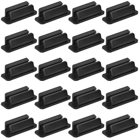 20 Pcs Silicone Pen Holders, Desk Organizers for Pens, Strong Adhesive Marker Clips, Non-Slip Pencil Holders, Flexible Design for Various Pen Types, Ideal for Office and Home Use