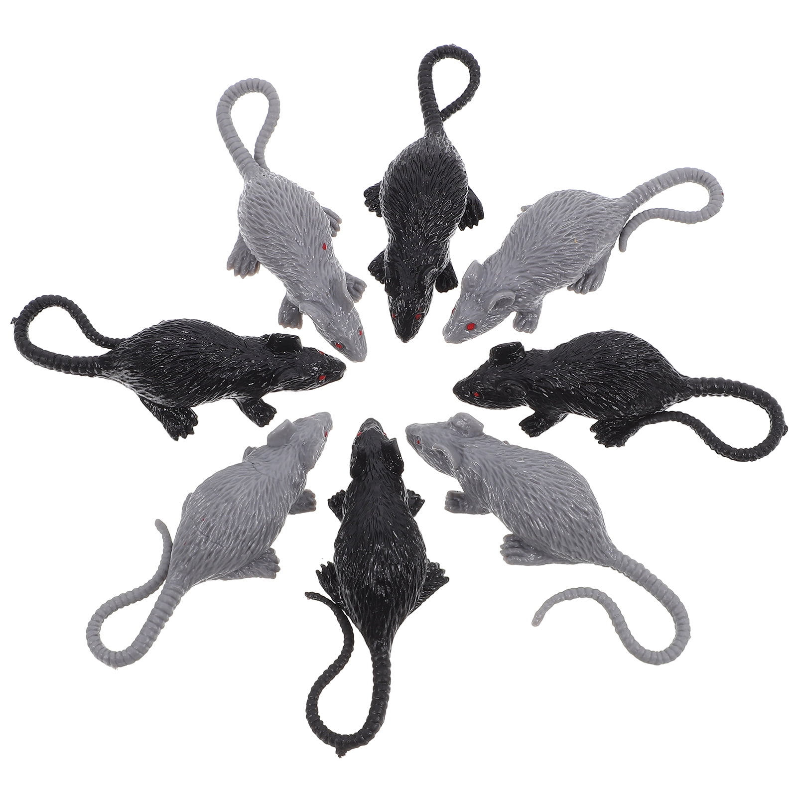 20 Pcs Simulation Mouse Model Halloween Toys Ghost Figurine Mice Model ...