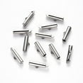 thumbnail image 1 of 20 Pcs Slider End Caps 304 Stainless Steel Slide On End Clasp Tubes Terminators Metal Buckle Clasps for Multi-Strand Bracelet Earrings DIY Jewelry Making 6x16x4mm Hole: 3x1.5mm, 1 of 2