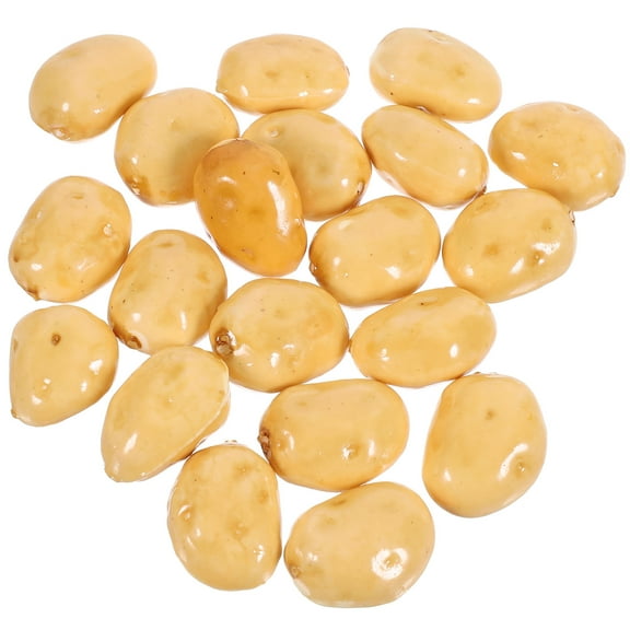 20pcs Realistic Artificial Potato Models Fake Vegetable Decorations for Countertop and Photo Props