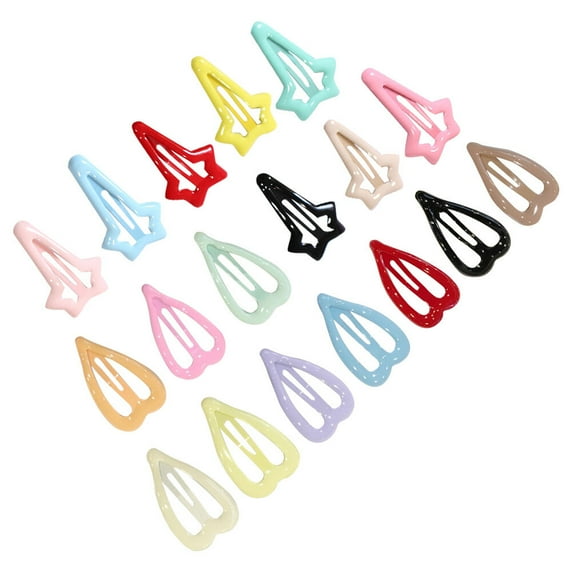 Durable Alloy Hair Clips Set of 20 Pieces Patterns for Girls Toddlers Kids