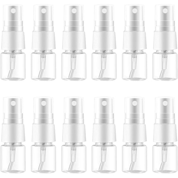 20 Pcs Spray Bottles Vials Mini Empty Perfume Sample Small Clear Plastic Refillable Cosmetic Atomizers Fine Mist Makeup Sprayer Essential Oil Containers 5ml -