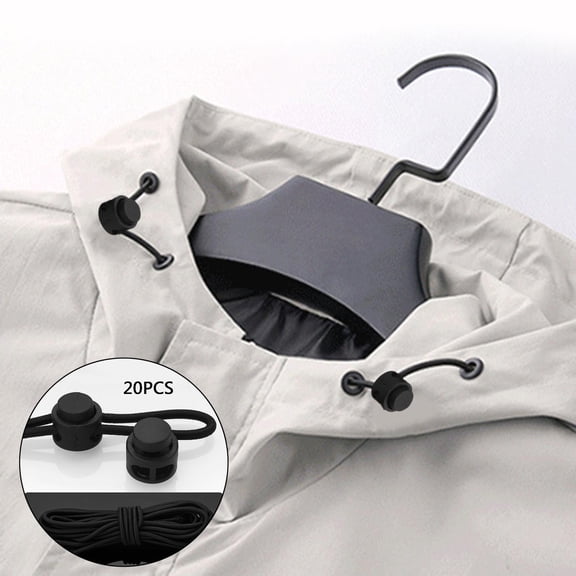 20 Pcs Spring s & 3.28 Yards 2.5mm Stretch String Cord, Sliding Fastener Buttons for Drawstring Shoelaces Clothing Lanyard Backpack Bags