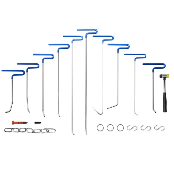 20 Pcs Stainless Steel Paintless Dent Repair Rods Kit Professional Hail Dent Removal Tool For Minor Dents Door Dings And Hail Damage