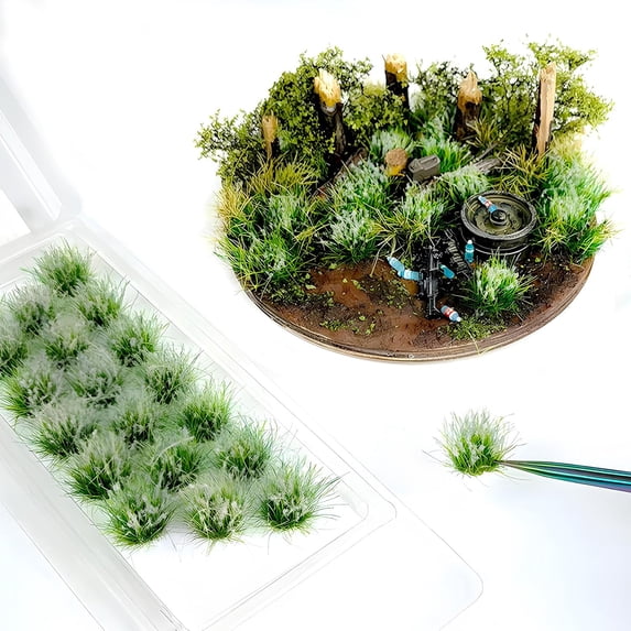 20 Pcs Static Grass Bushy Tufts Lowland Shrubs Scenery DIY Miniature ...