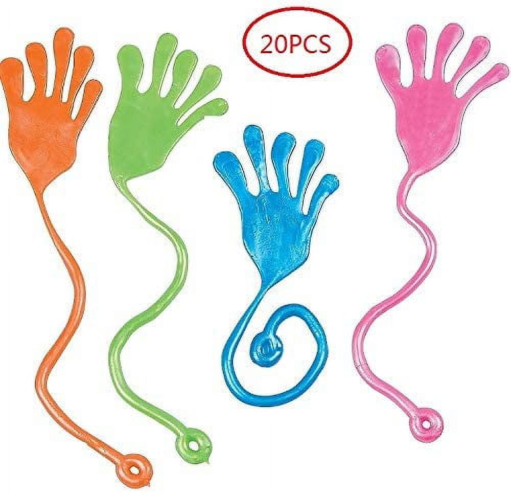 50 Pcs Sticky Hands for Kids, Stretchy Finger Summer Party Favor Goodie Bag Stuffer Treasure Box Student Classroom Prize Pinata Filler Gift Bag Slap