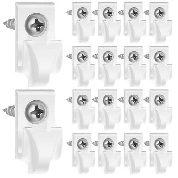 20 Pcs String Light Hooks Outdoor Screw Mount Clips, Heavy Duty Wall Hangers For Patio Decor, Party And Garden Decoration