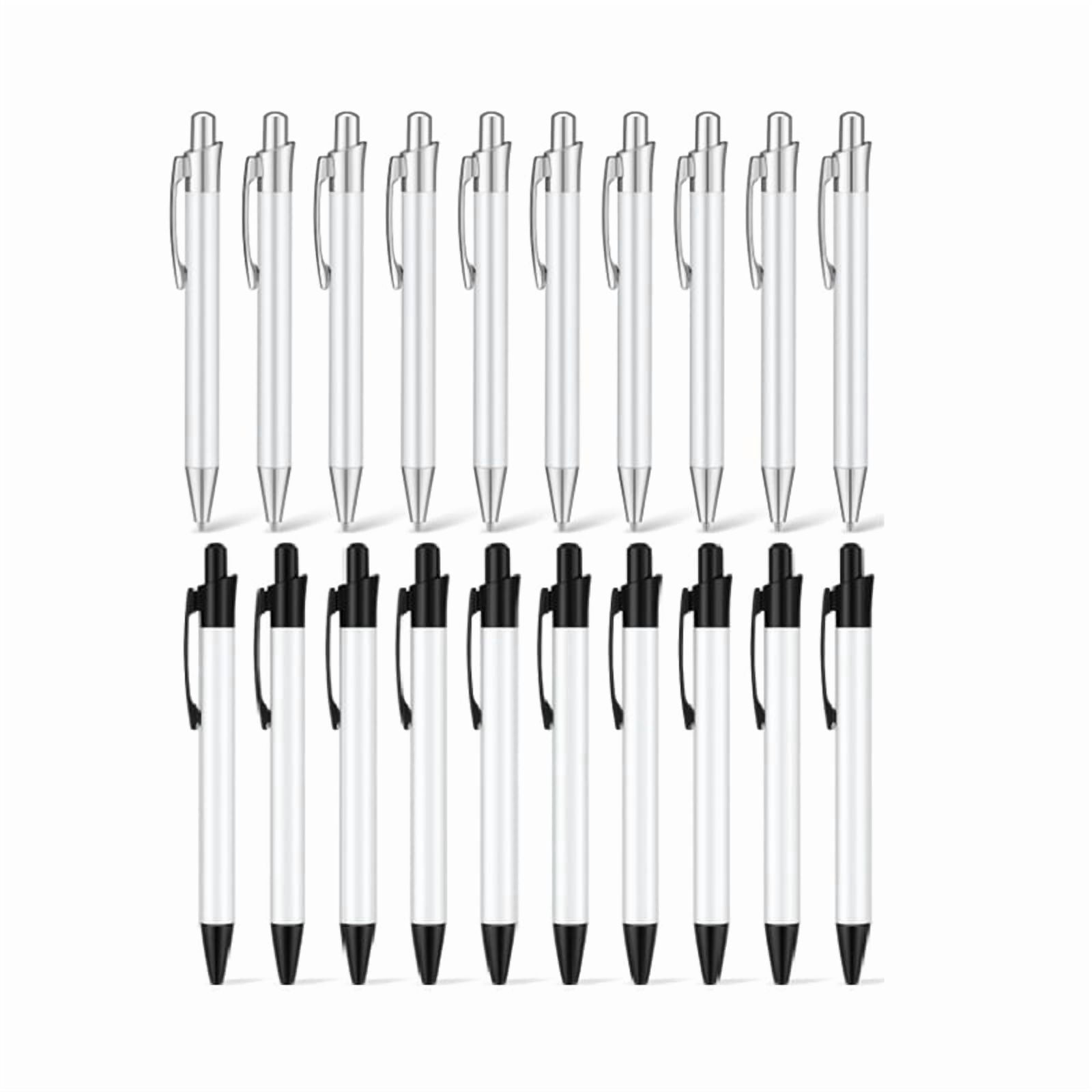 20 Pcs Sublimation Pens Blank Heat Transfer Pen Sublimation Ballpoint Pen with Shrink Wrap Aluminum Customized Clip Pen