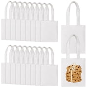 20 Pcs Sublimation Tote Bags,Blank Reusable Canvas Carryalls,DIY Craft Blank Grocery Bags,Ideal for Custom Projects, Events,Bulk Presents
