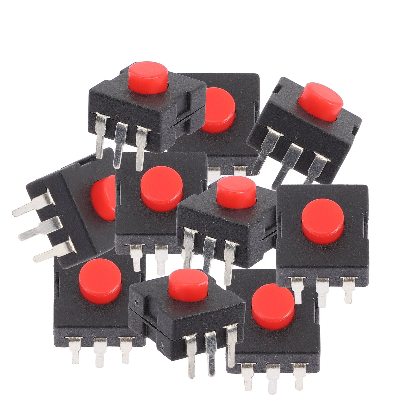 20Pcs Assorted Color Button Switches for Daily Use PBT Nylon Metal ...