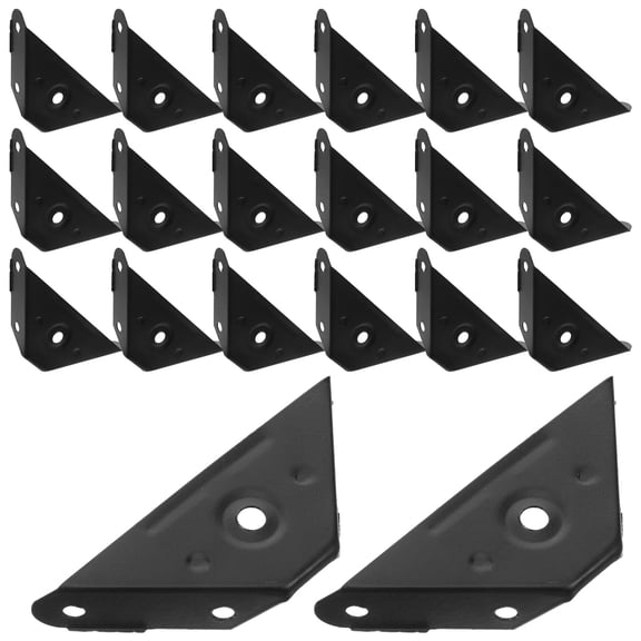 20 Pcs System Railing Angle Code Bracket 6.00X6.00X1.60CM Black