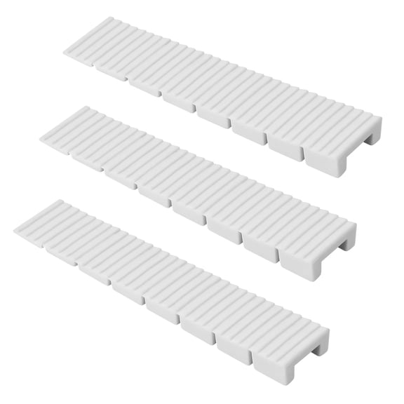 20-Pack White Rubber Table Shims and Wedges for Furniture Leveling, Adjustable Chair and Table Leg Feet Support