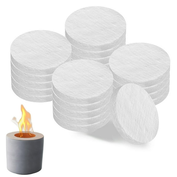 20 Pcs Tabletop Fire Ceramic Wool Wick For Portable Tablet Op Fire To Extend Burn Ceramic Fiber Insulation Wool Wick Sponge For Rubbing Alcohol