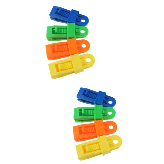 20 Pack Heavy Duty Tarp Clips with Bungee Cord Tensioners, Rope Clothesline Buckles, Awning Clamps for Secure Outdoor Use