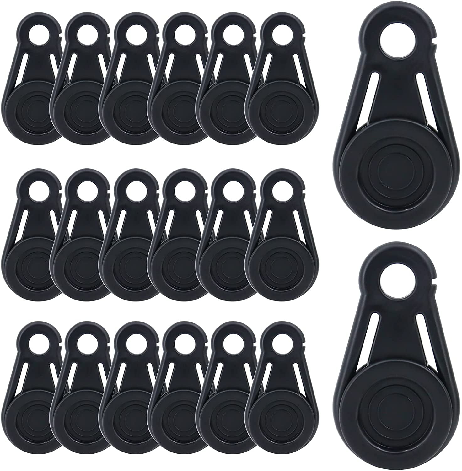 Camping Snaps Hooks Plastic Buckles, 8mm Hole Clip for Tent Canopy - Black  - Yahoo Shopping
