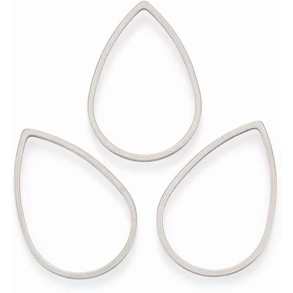 20 Pcs Teardrop Linking Rings Resistant 304 Stainless Steel Linking Rings Links Connectors Metal Jewelry Links
