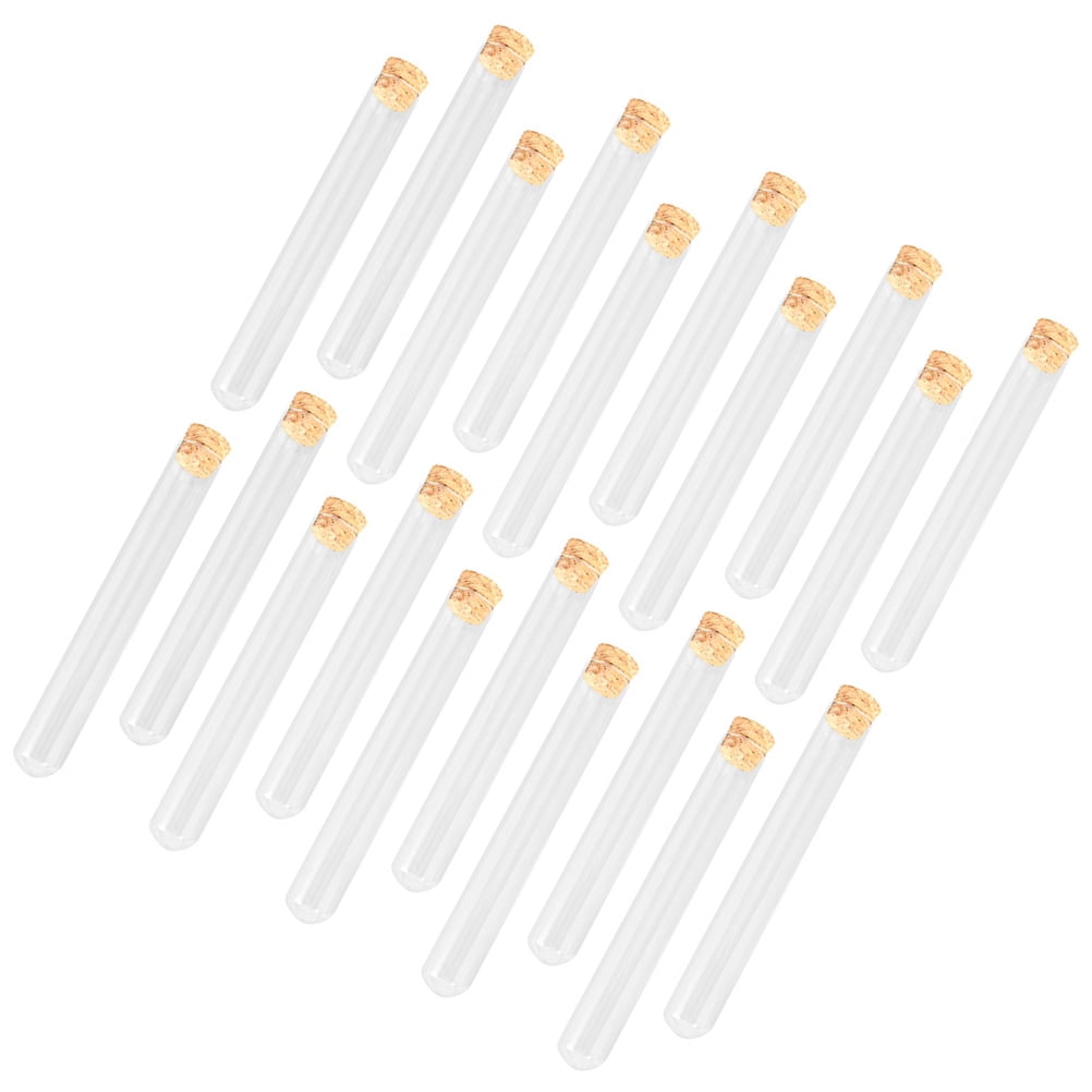 20 Pcs Test Tube Vase Glass Tubes with Lids Cork Stoppers Terrarium