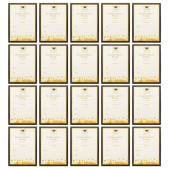20Pcs Graduation Party Invitation Cards Congrats Announcements Cards Party Supplies