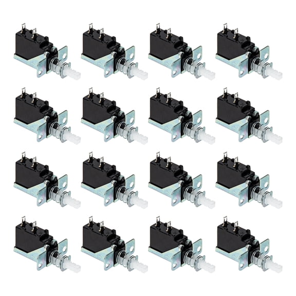 BEADCEST 20Pcs Black Self Locking Range Hood Switch for Cabinet Power