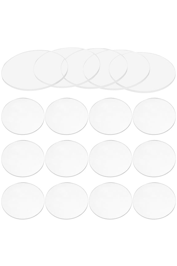 20 Pcs Transparent Acrylic Sheet Acrylic Circle Rounds Clear Acrylic Circle Clear Acrylic Keychain Blanks