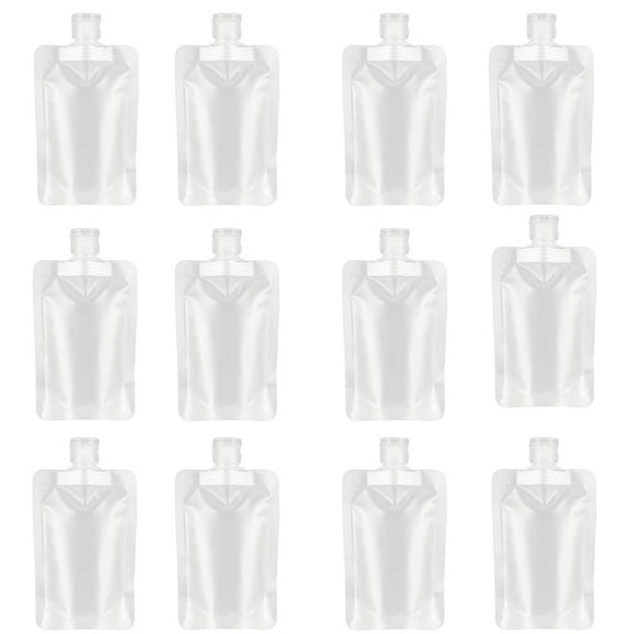 20 Pcs Travel Fluid Makeup Packing Bag,100Ml Travel Size Refillable Pouches,Portable Travel Fluid Makeup Packing Bag,Leakproof Stand Up Spout Bag