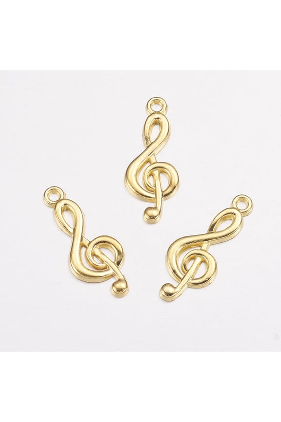 20 Pcs Treble Clef Charms Tibetan Style Alloy Musical Note Jewelry Making Charms for Women DIY Necklace Bracelet Earring Jewelry Craft Making