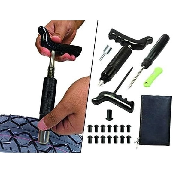 20 Pcs Tubeless Tire Puncture Repair Kit with Mushroom Plug for Tyre Punctures and Flats on Cars, Motorcycles, ATV, Trucks & Tractors (15 Mushroom Plugs)