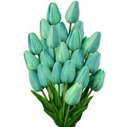 20 Pcs Tulips Artificial Flowers 13.5" Faux Tulips Flowers Bulk for Vase Centerpieces Home Wedding Floral Bouquet