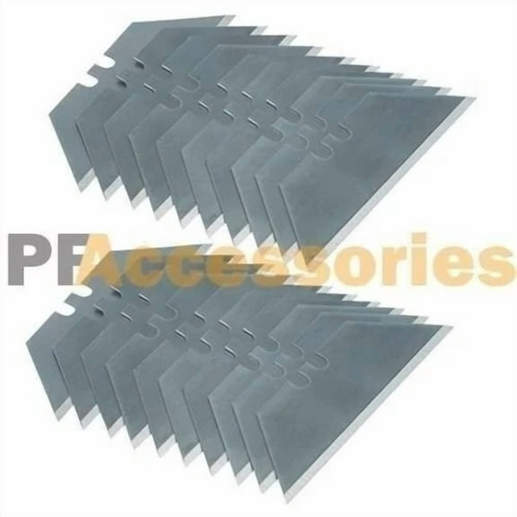 20 Pcs Utility Knife Razor Blade Refill Replacement Double Side Blades W/ Case
