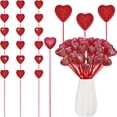 thumbnail image 1 of 20 Pcs Valentine Glitter Foam Hearts Picks,Happon Red Sparkly Heart Picks Glitter Heart Picks for Valentine Decorations and Flower Arrangements, 1 of 6