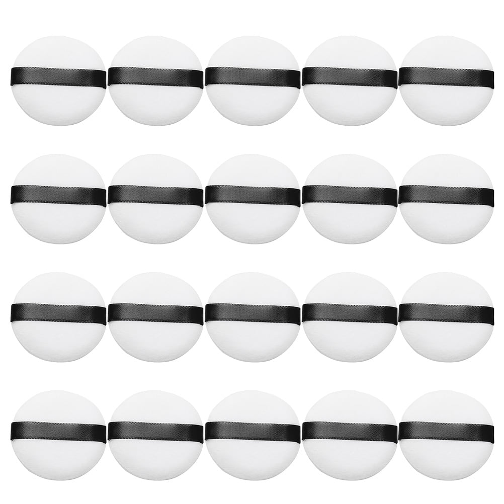 20 Pcs Velvet Powder Puff Makeup Wedges Sponges Setting Small Pads Miss