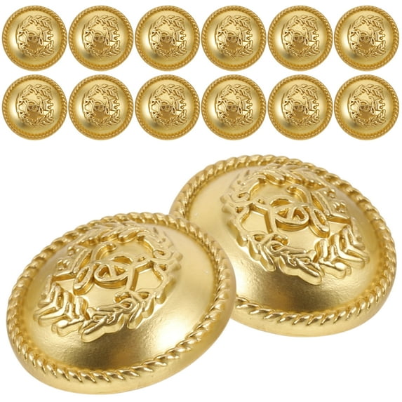 20 Pcs Vintage Decor Gold Decor Golden Buttons DIY Metal Buttons Convenient Clothes Buttons British Styled Buttons