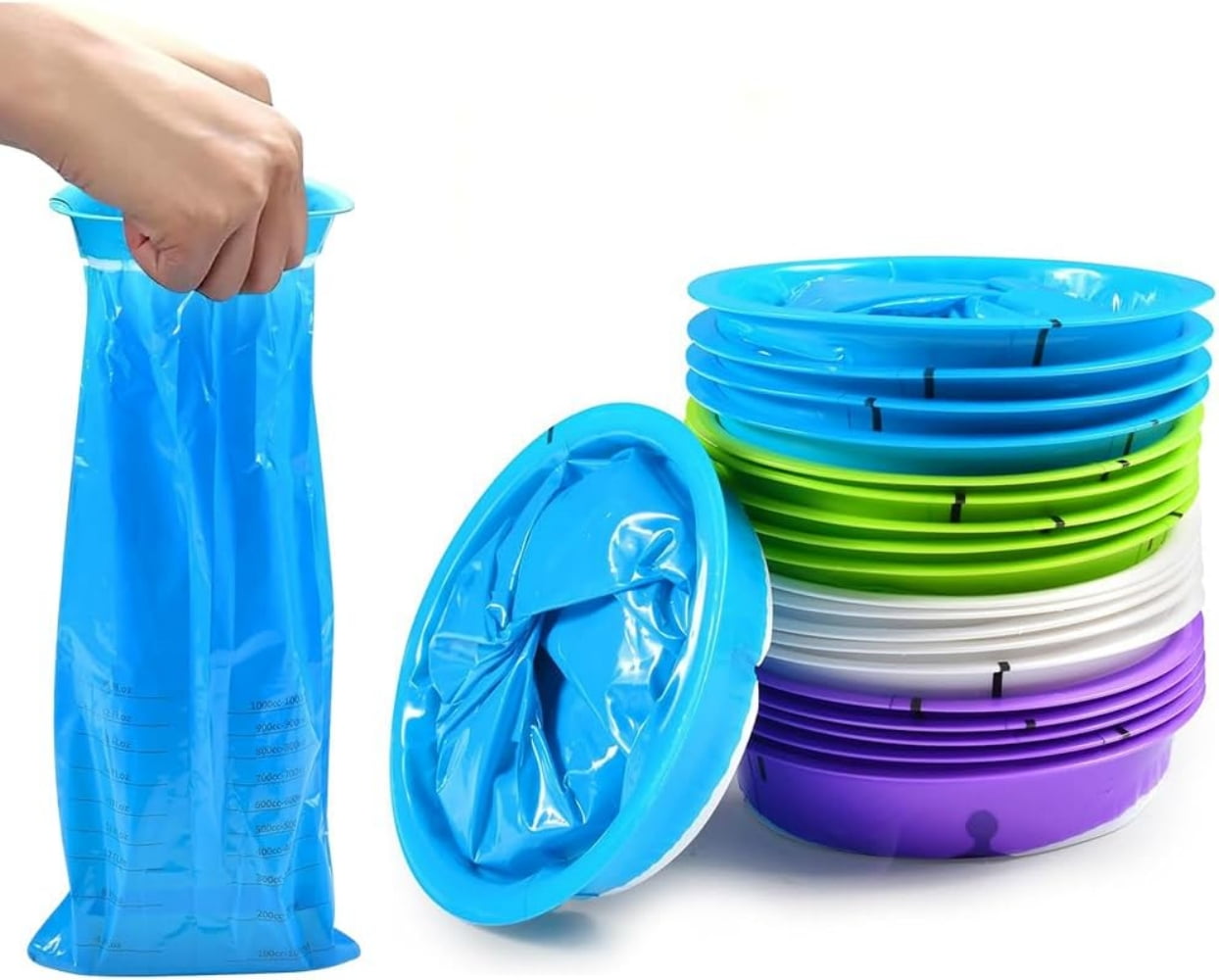 20 Pcs Vomit Bags, Kvago 1000ml Disposable Emesis Bags , Leak Resistant