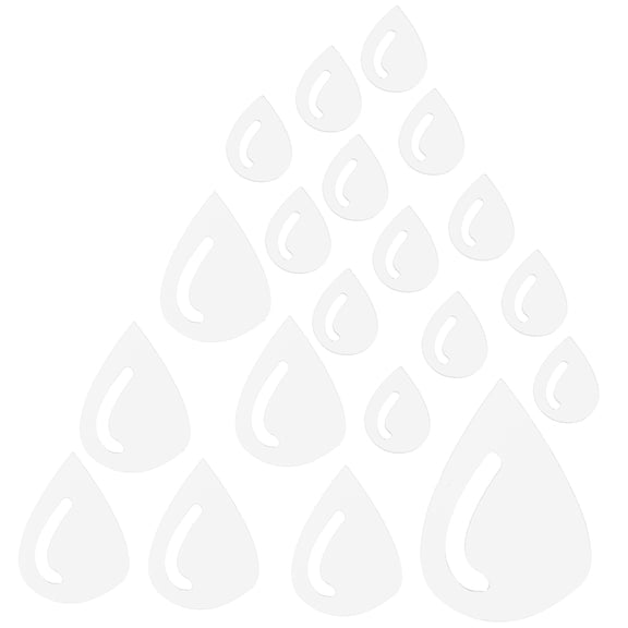 20 Pcs Wallpaper Stick and Peel Creative Water Drop Mirror Sticker