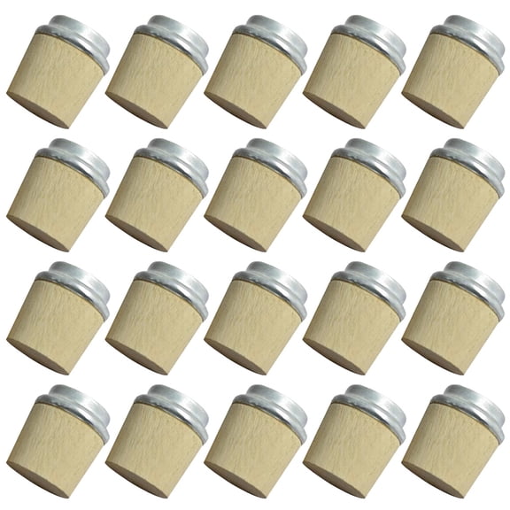 FONDOTIN 20Pcs Multi Color Insulated Bottle Plugs for Kitchen Use with Smooth Wood and Aluminum